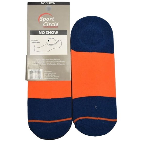 Amity Hosiery Sport Circle No Show Socks Mens 10 to13 2 Packs of 3 - Picture 2 of 4
